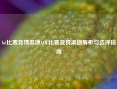 lol比赛竞猜渠道LOL比赛竞猜渠道解析与选择指南