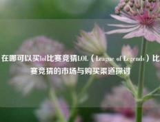 在哪可以买lol比赛竞猜LOL（League of Legends）比赛竞猜的市场与购买渠道探讨