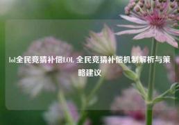 lol全民竞猜补偿LOL 全民竞猜补偿机制解析与策略建议