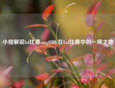 小楼解说lol比赛omgOMG在Lol比赛中的一席之地
