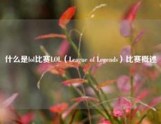 什么是lol比赛LOL（League of Legends）比赛概述