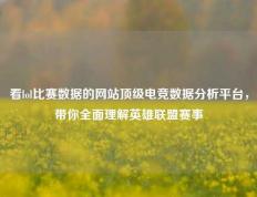 看lol比赛数据的网站顶级电竞数据分析平台，带你全面理解英雄联盟赛事