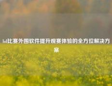 lol比赛外围软件提升观赛体验的全方位解决方案