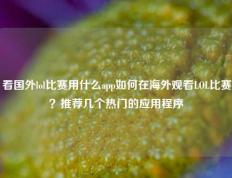 看国外lol比赛用什么app如何在海外观看LOL比赛？推荐几个热门的应用程序