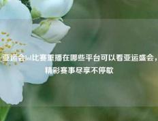 亚运会lol比赛重播在哪些平台可以看亚运盛会，精彩赛事尽享不停歇