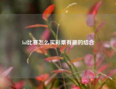 lol比赛怎么买彩票有趣的结合