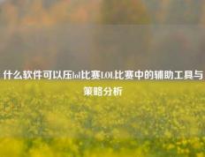 什么软件可以压lol比赛LOL比赛中的辅助工具与策略分析