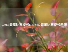 lol2025春季比赛视频LOL 2025 春季比赛视频回顾