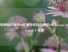 如何自己举办lol比赛如何自行组织LOL（League of Legends）比赛
