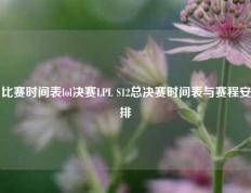 比赛时间表lol决赛LPL S12总决赛时间表与赛程安排