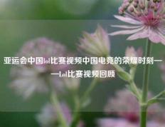 亚运会中国lol比赛视频中国电竞的荣耀时刻——Lol比赛视频回顾