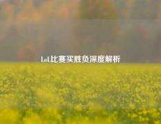 LoL比赛买胜负深度解析