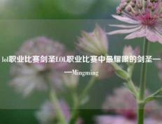 lol职业比赛剑圣LOL职业比赛中最耀眼的剑圣——Mingming