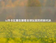lol外卡比赛在哪看全球玩家的终极对决