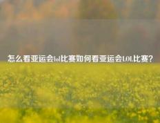 怎么看亚运会lol比赛如何看亚运会LOL比赛？