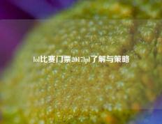 lol比赛门票2017lpl了解与策略