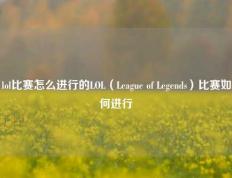 lol比赛怎么进行的LOL（League of Legends）比赛如何进行