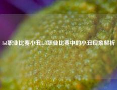 lol职业比赛小丑Lol职业比赛中的小丑现象解析