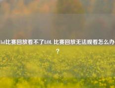 lol比赛回放看不了LOL 比赛回放无法观看怎么办？
