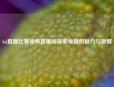 lol直播比赛视频直播间探索电竞的魅力与激情