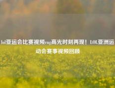 lol亚运会比赛视频rng高光时刻再现！LOL亚洲运动会赛事视频回顾