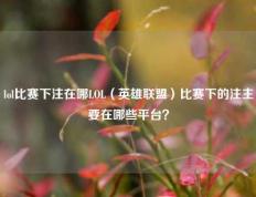 lol比赛下注在哪LOL（英雄联盟）比赛下的注主要在哪些平台？