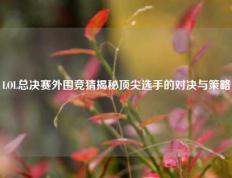 LOL总决赛外围竞猜揭秘顶尖选手的对决与策略