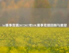 lol赛事竞猜20172017年LOL赛事竞猜回顾与展望