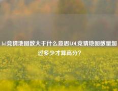 lol竞猜地图数大于什么意思LOL竞猜地图数量超过多少才算高分？