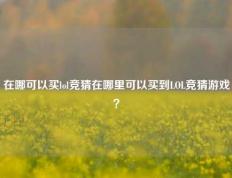 在哪可以买lol竞猜在哪里可以买到LOL竞猜游戏？