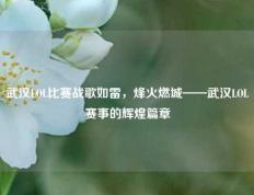 武汉LOL比赛战歌如雷，烽火燃城——武汉LOL赛事的辉煌篇章