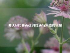 昨天lol比赛英雄的对决与策略的较量