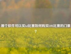 哪个软件可以买lol比赛如何购买LOL比赛的门票？