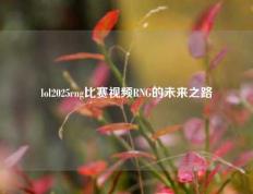 lol2025rng比赛视频RNG的未来之路