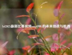 lol2025最新比赛视频omgOMG的未来挑战与机遇