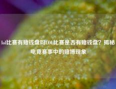 lol比赛有赌钱盘吗LOL比赛是否有赌钱盘？揭秘电竞赛事中的赌博现象