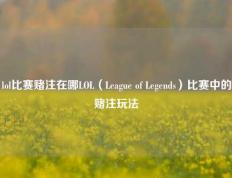 lol比赛赌注在哪LOL（League of Legends）比赛中的赌注玩法
