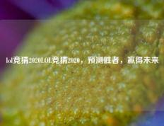 lol竞猜2020LOL竞猜2020，预测胜者，赢得未来