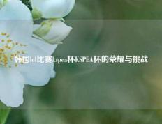 韩国lol比赛kspea杯KSPEA杯的荣耀与挑战