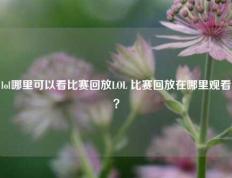 lol哪里可以看比赛回放LOL 比赛回放在哪里观看？