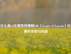 什么是lol比赛如何理解LOL（League of Legends）比赛的本质与内涵