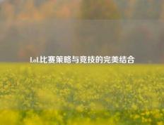 LoL比赛策略与竞技的完美结合