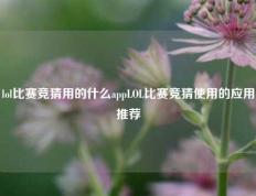 lol比赛竞猜用的什么appLOL比赛竞猜使用的应用推荐