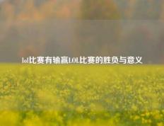 lol比赛有输赢LOL比赛的胜负与意义