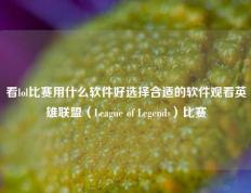 看lol比赛用什么软件好选择合适的软件观看英雄联盟（League of Legends）比赛