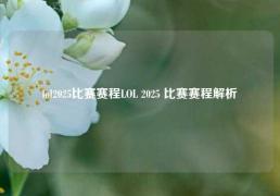 lol2025比赛赛程LOL 2025 比赛赛程解析