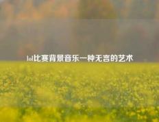 lol比赛背景音乐一种无言的艺术