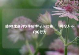 赌LOL比赛的软件赌博与LOL比赛，一种令人不安的行为