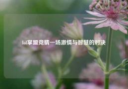 lol掌盟竞猜一场激情与智慧的对决