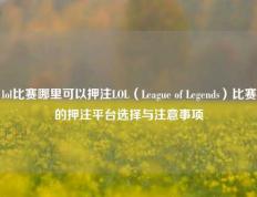 lol比赛哪里可以押注LOL（League of Legends）比赛的押注平台选择与注意事项